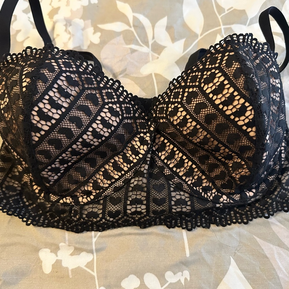 Adore Me balconet  Black Lace Bra